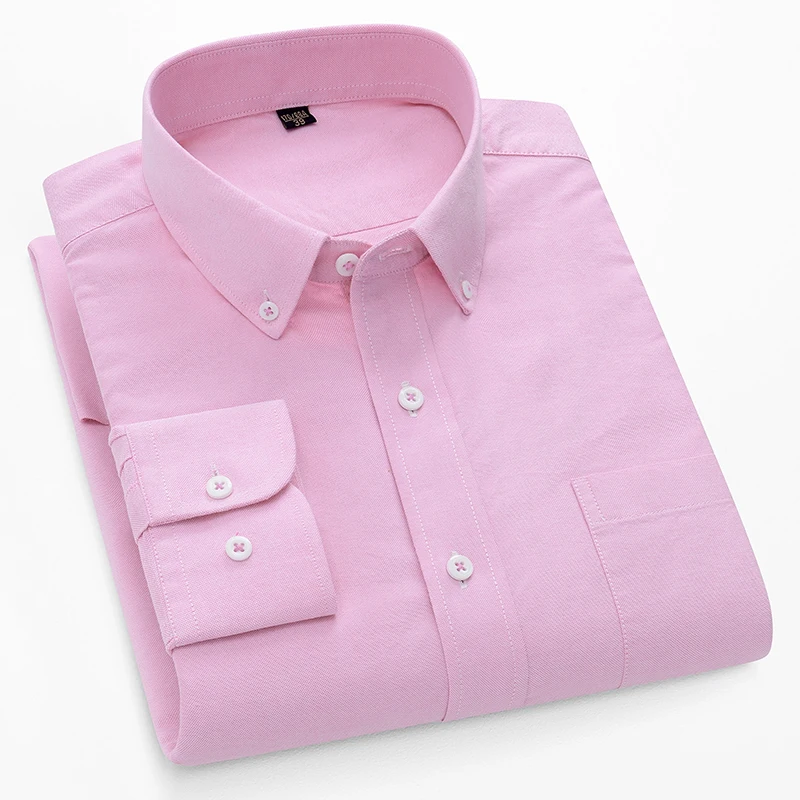 Oxford Cotton Casual Shirt Business - Oxford-Langarmhemden aus 100 % Baumwolle für
