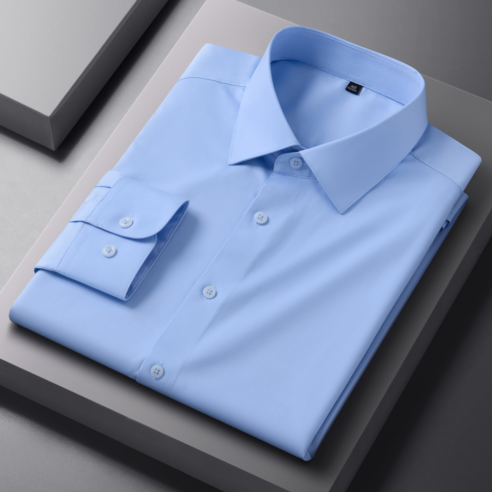 Breathable Bamboo Fiber Shirt Non Iron - Herren Business Casual Hemd Knitterfrei Langarm