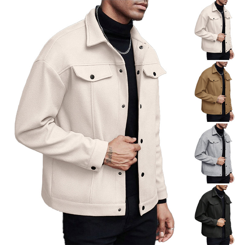 Jackets - Herren Arbeitsjacke aus Wollmischung mit Revers,