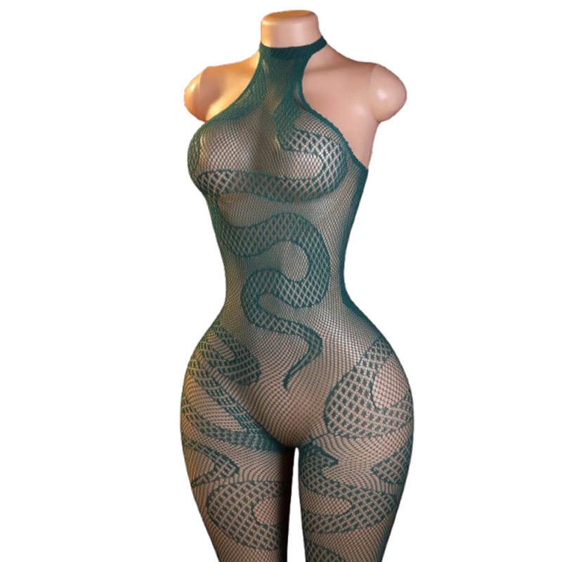 Underwear - 1-teiliger sexy Schlangenleder-Bodysuit für Damen –