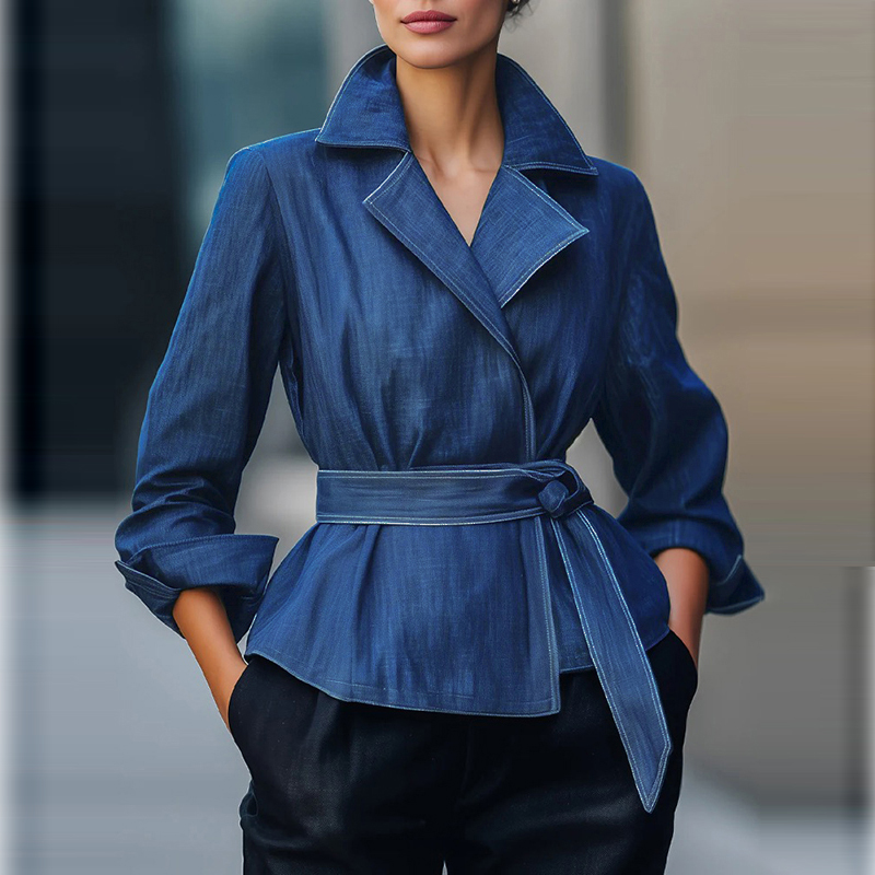 Jeans - Herbst Frühling 2026 Mode Denim-Jeansjacke für
