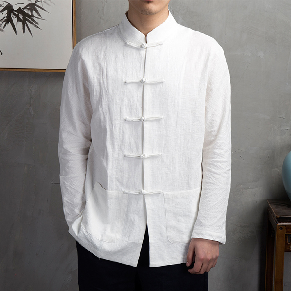 Retro Casual Herren Chinesisch – Mens Linen Shirt Long Sleeve Bewertung und Preis
