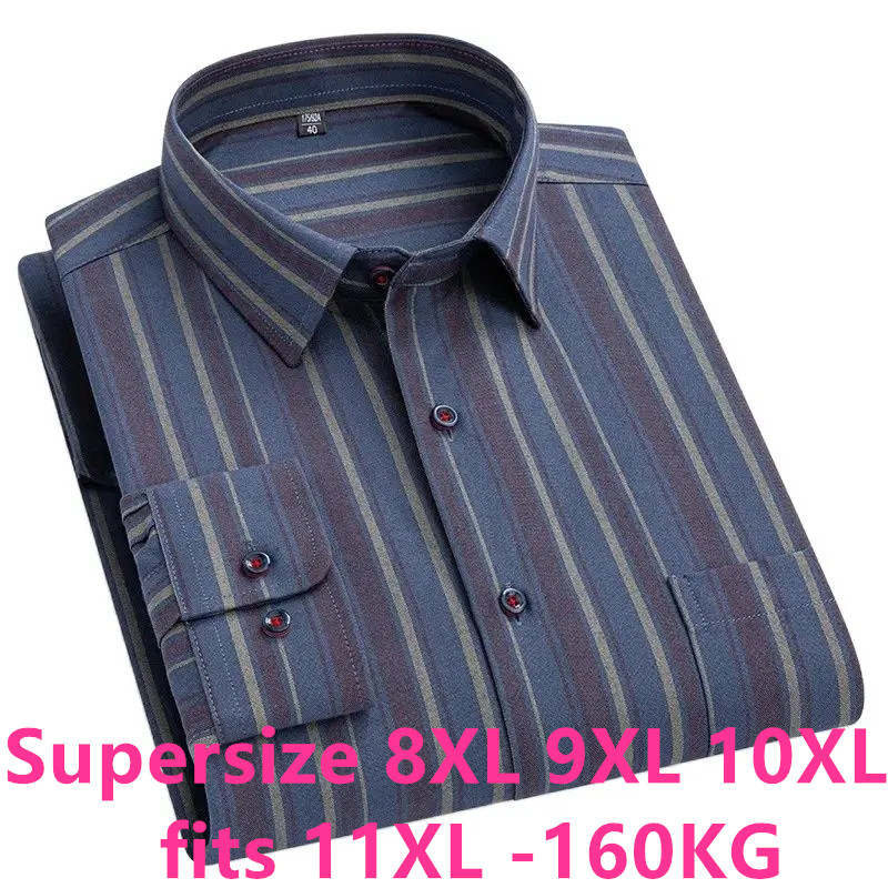 Große Größe 11XL 10XL 9XL 8XL  – Oxford Cotton Casual Shirt Business Bewertung und Preis