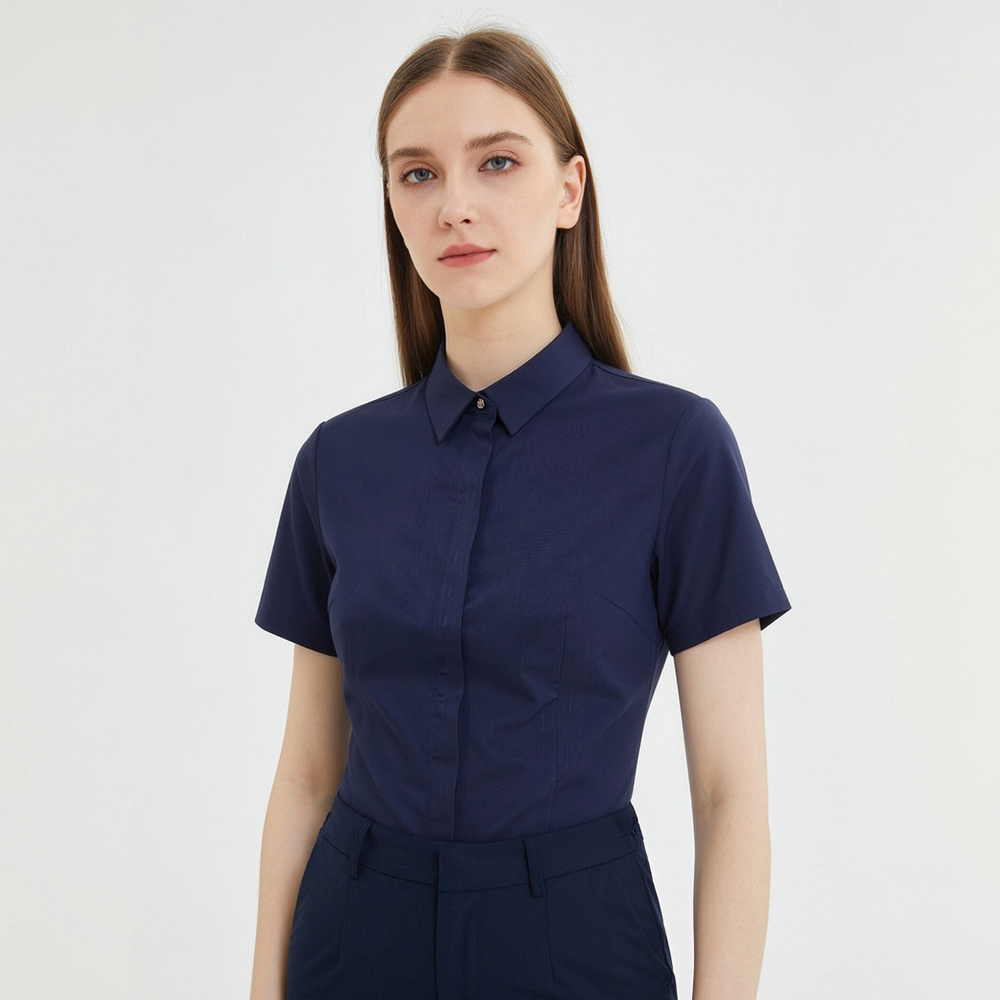 Damen Kurzarm-Businessbluse, b – Breathable Bamboo Fiber Shirt Non Iron Bewertung und Preis
