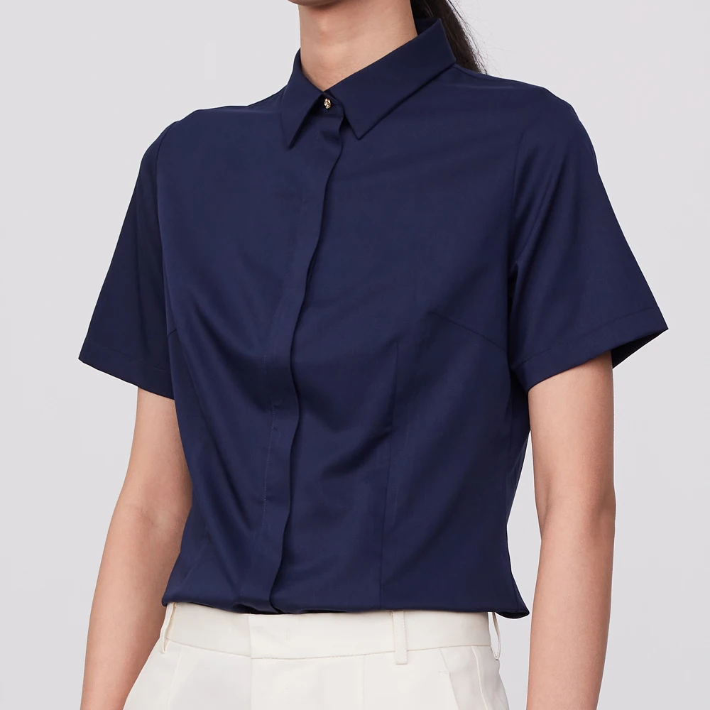 Damen Kurzarm-Businessbluse, b – Breathable Bamboo Fiber Shirt Non Iron Bewertung und Preis