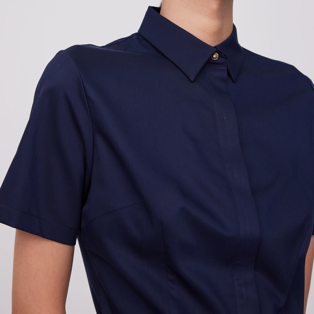 Damen Kurzarm-Businessbluse, b – Breathable Bamboo Fiber Shirt Non Iron Bewertung und Preis