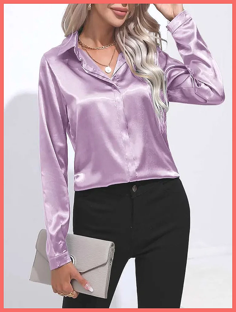 2025 Frühling Sommer Satin-Hem – Shirts Bewertung und Preis