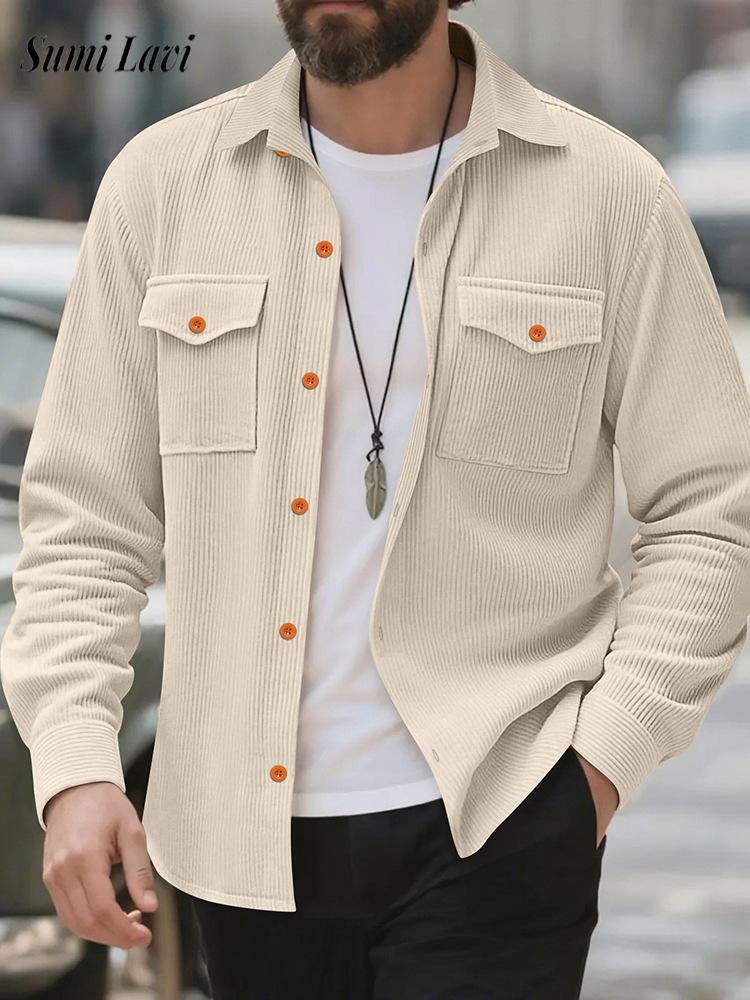 Casual männer Cord Hemd Jacke  – Corduroy Button Up Shirt Men Bewertung und Preis