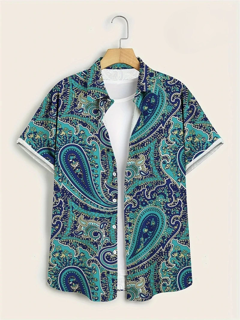Lila Basisfarbe Buntes Paisley – Vintage Hawaiian Floral Shirt Bewertung und Preis