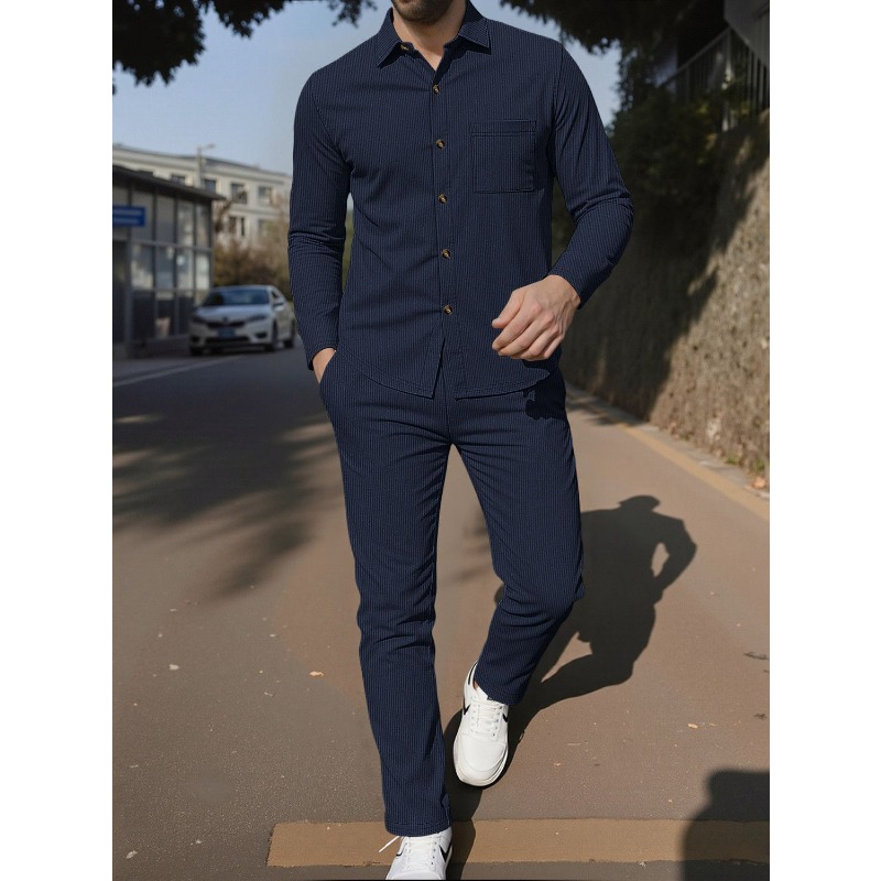 Herren Cordhemd Zweiteiler Set – Corduroy Button Up Shirt Men Bewertung und Preis