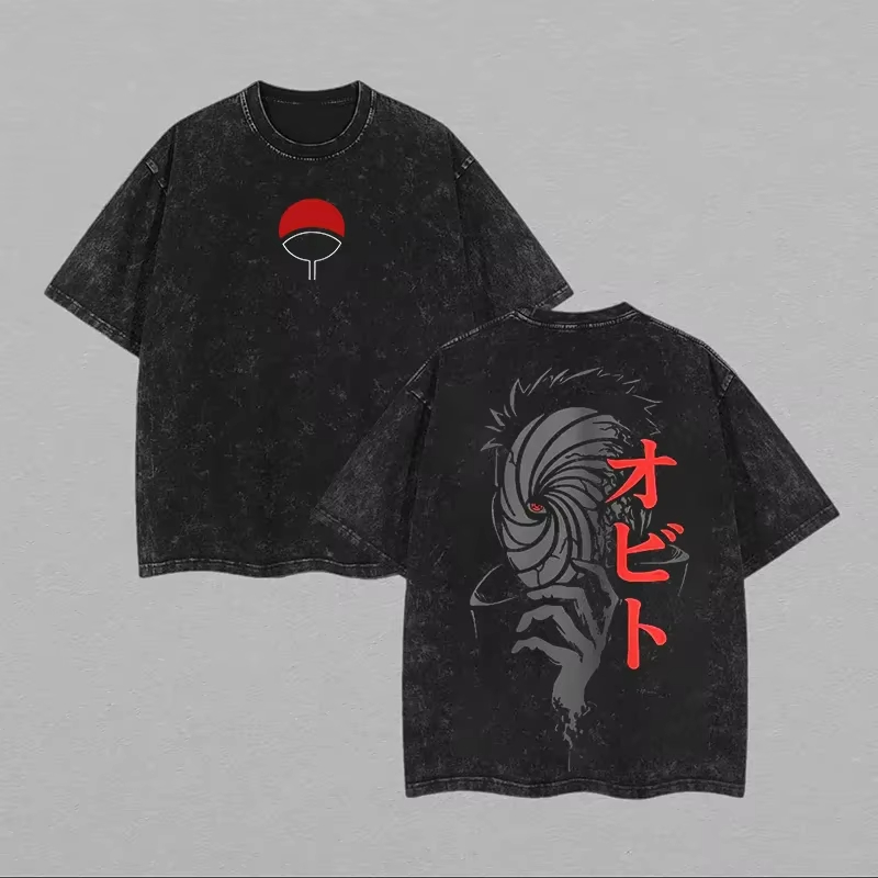 Naruto Obito Uchiha T-Shirt mi – Acid Wash Vintage Graphic T Shirt Bewertung und Preis