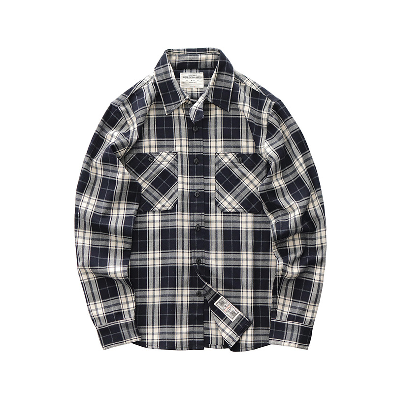 Herbst Neue Japanische Retro 3 – Flannel Plaid Shirt Heavy Weight Bewertung und Preis